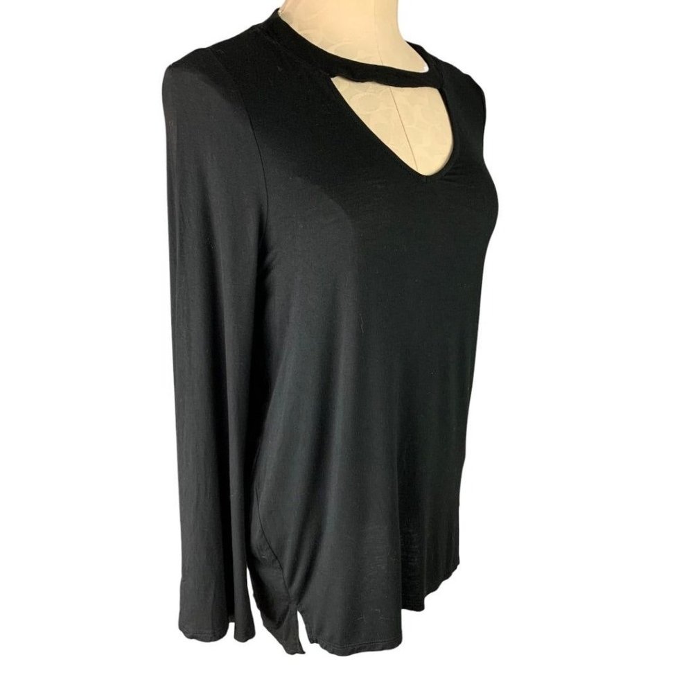 XS Cotton On Black Pullover Long‎ Sleeve Oversize Tunic Shirt Soft